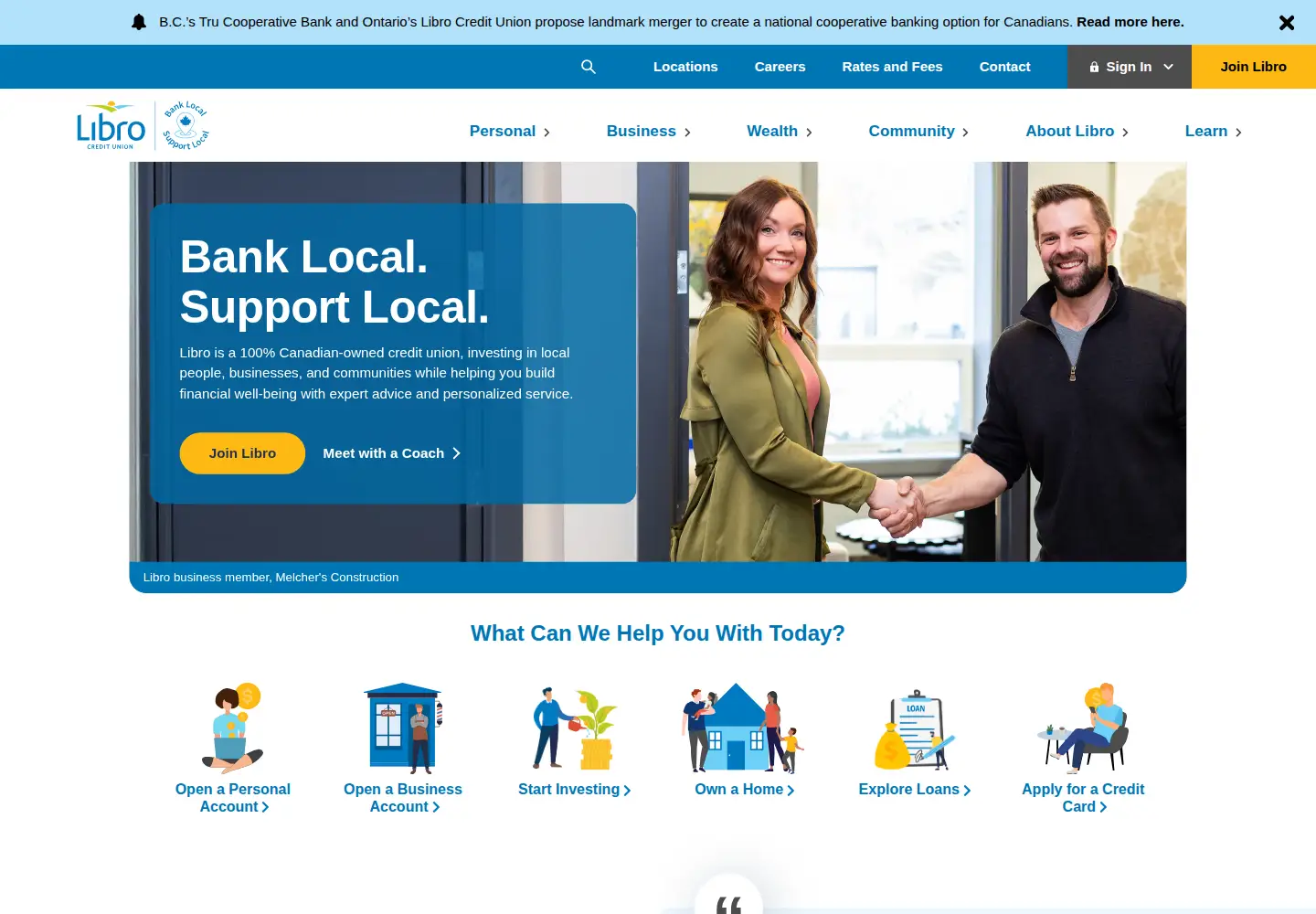 Screenshot of libro.ca