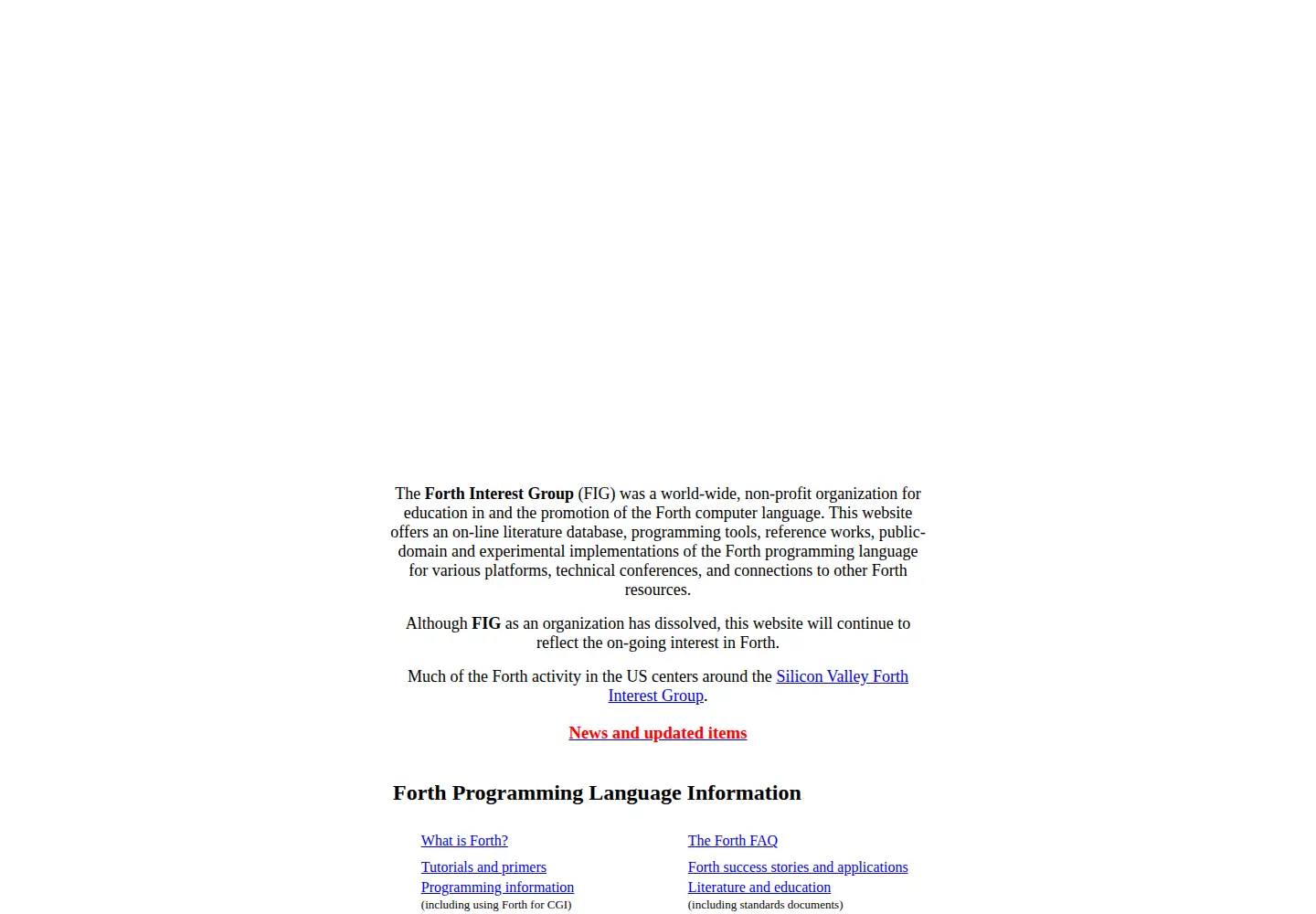 Screenshot of forth.org