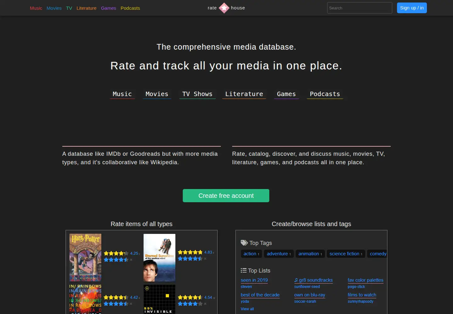 Screenshot of rate.house