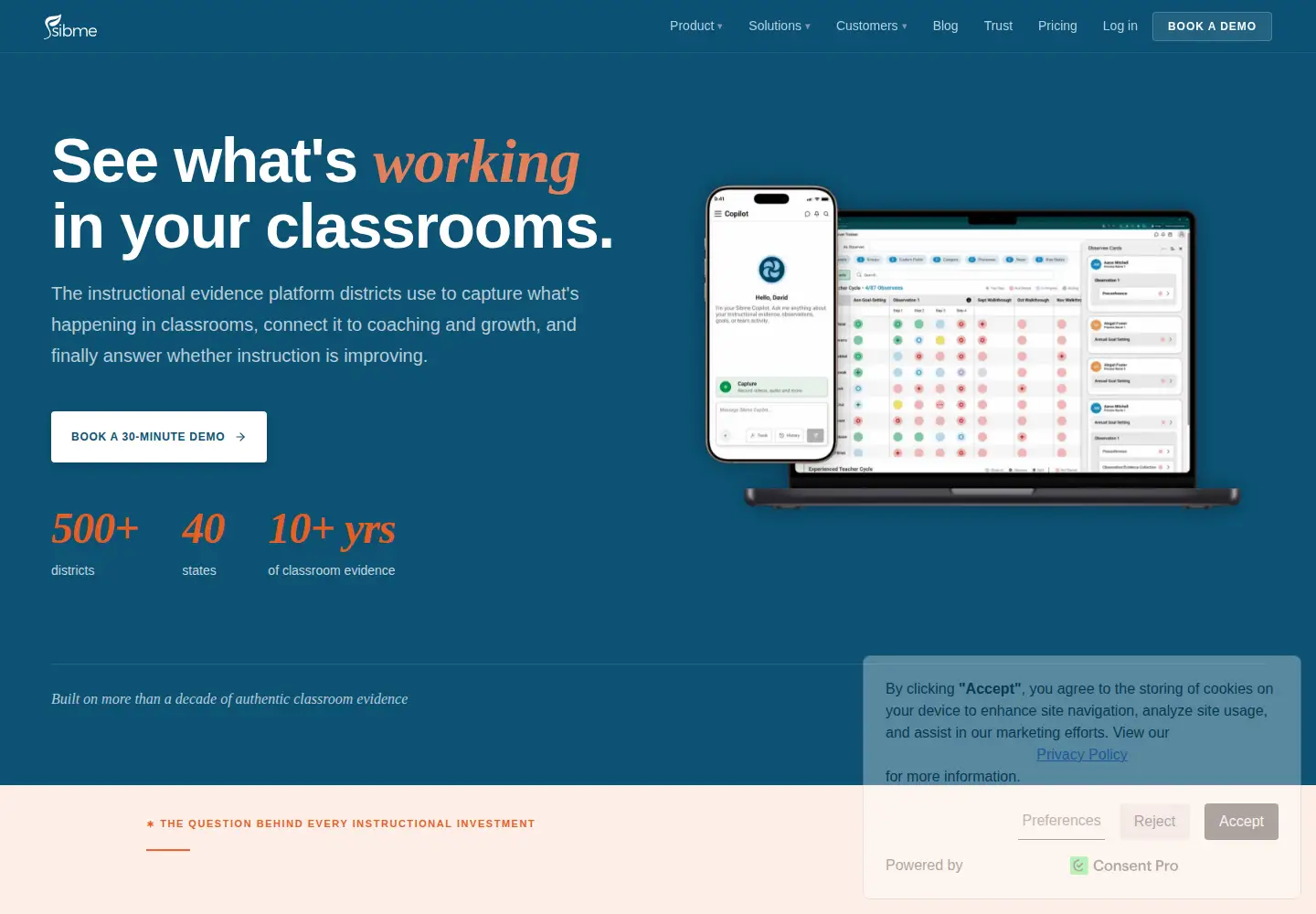 Screenshot of sibme.com