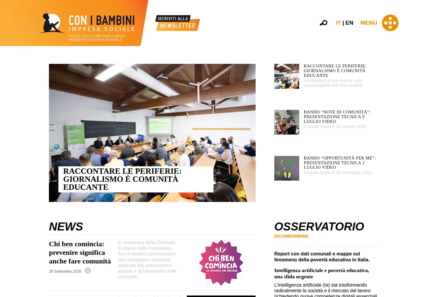 Screenshot of conibambini.org