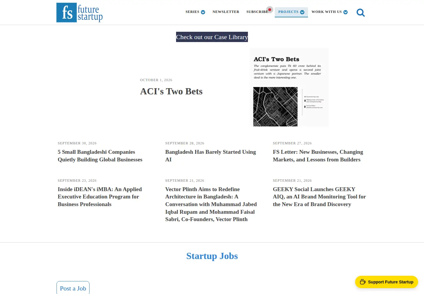 Screenshot of futurestartup.com