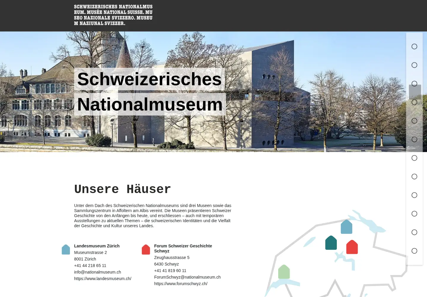 Screenshot of nationalmuseum.ch
