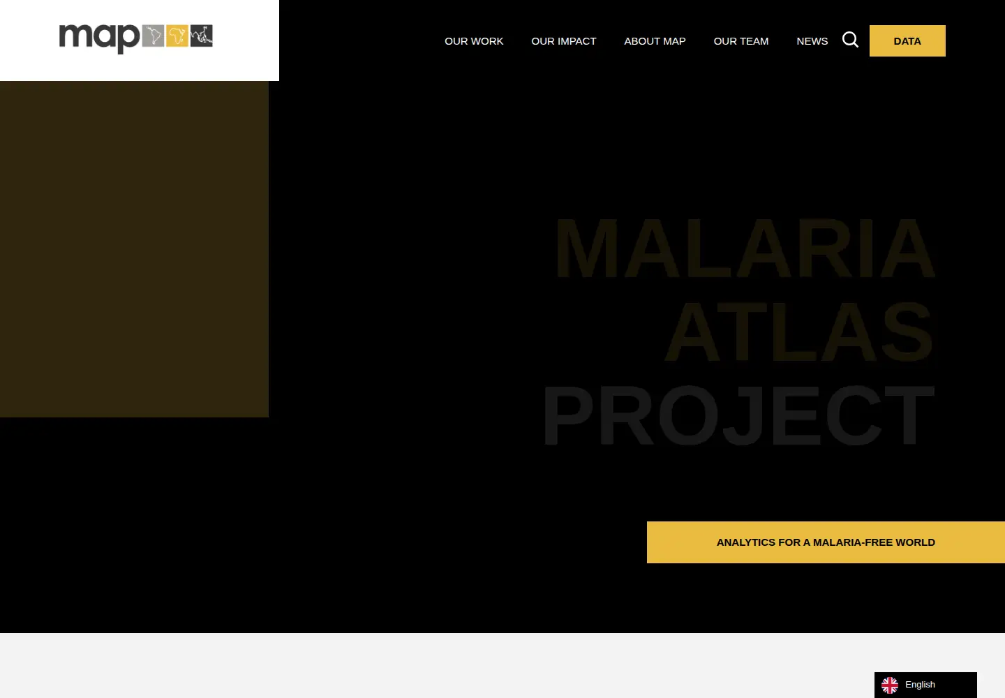 Screenshot of malariaatlas.org