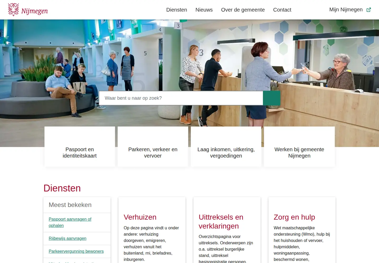 Screenshot of nijmegen.nl