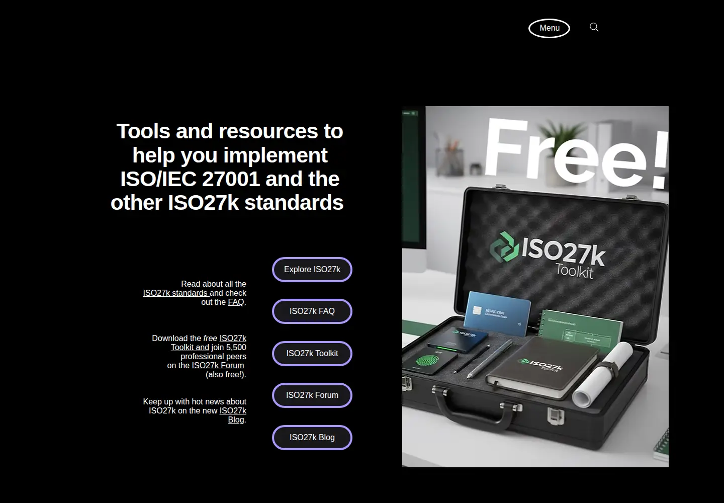 Screenshot of iso27001security.com
