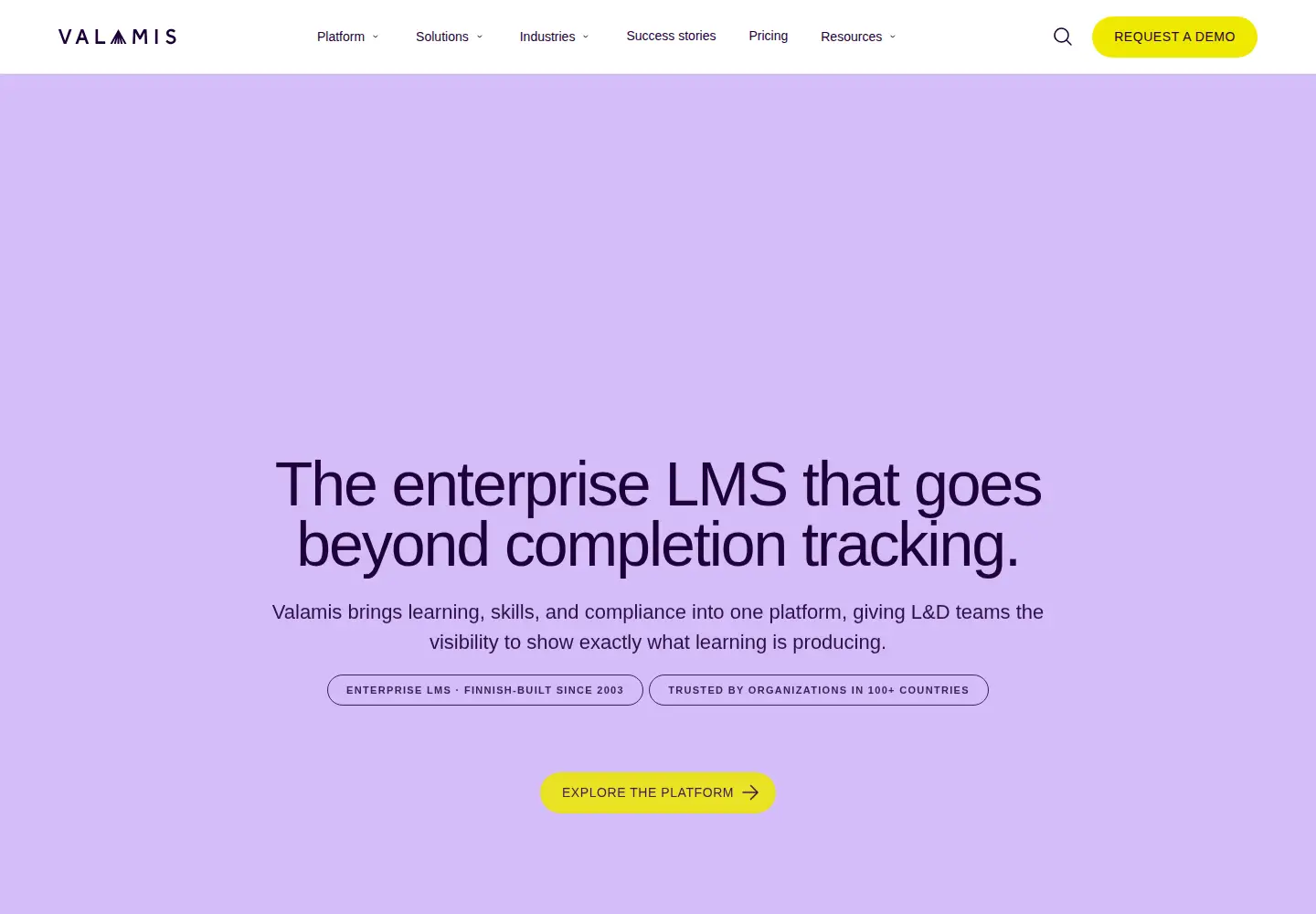 Screenshot of valamis.com