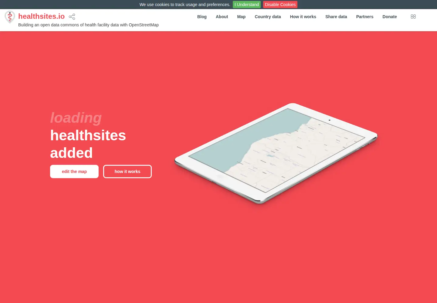 Screenshot of healthsites.io