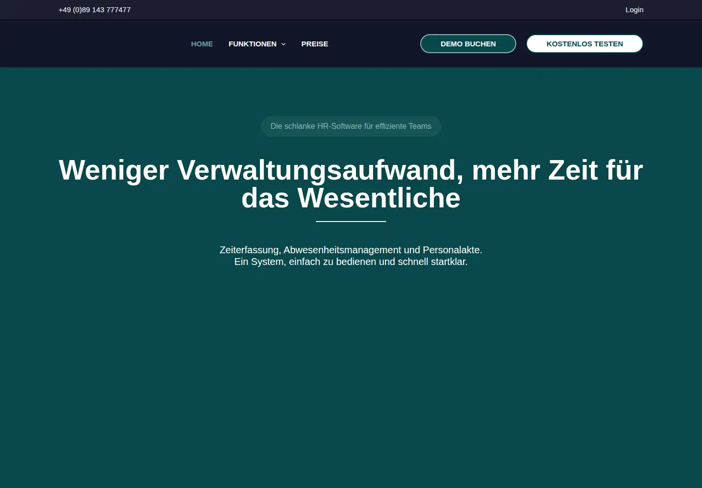 Screenshot of absence.io