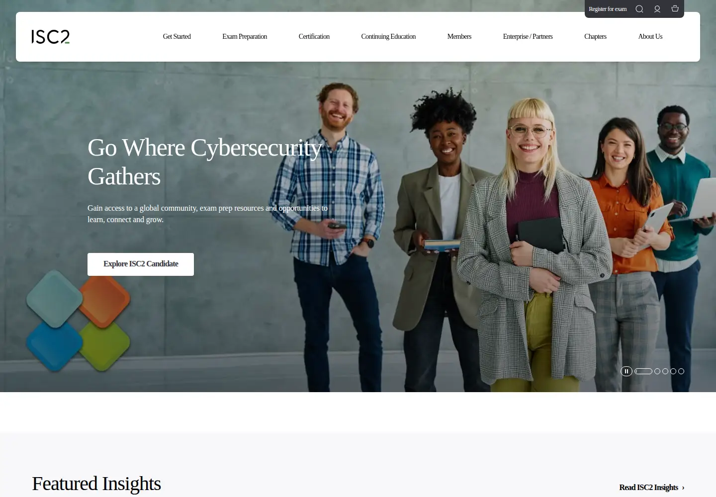 Screenshot of isc2.org