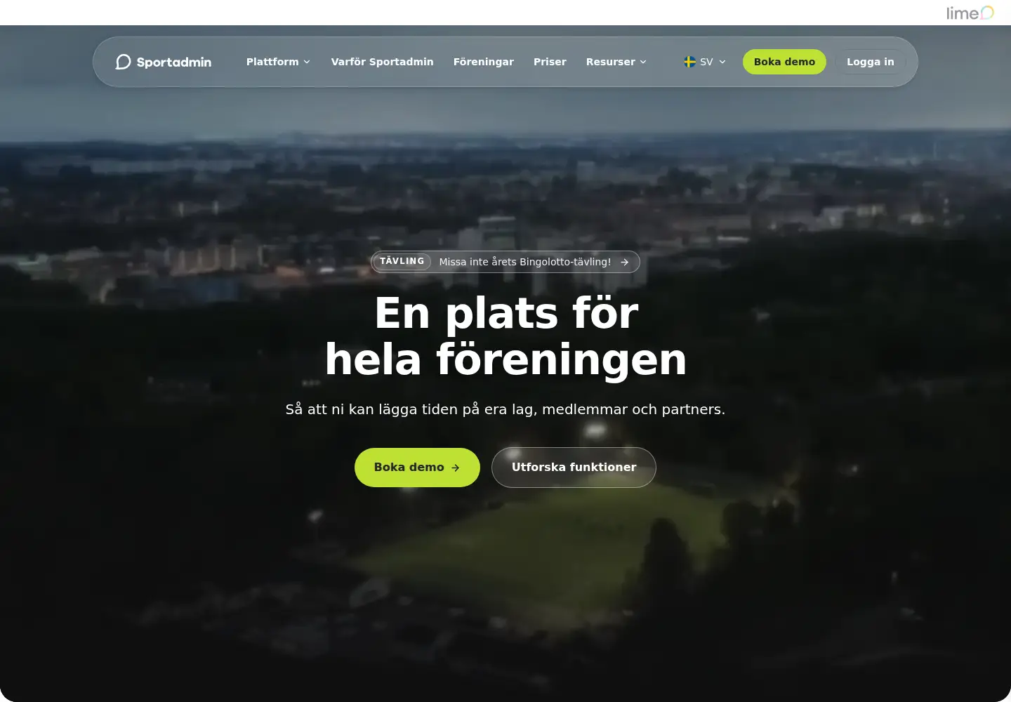 Screenshot of sportadmin.se