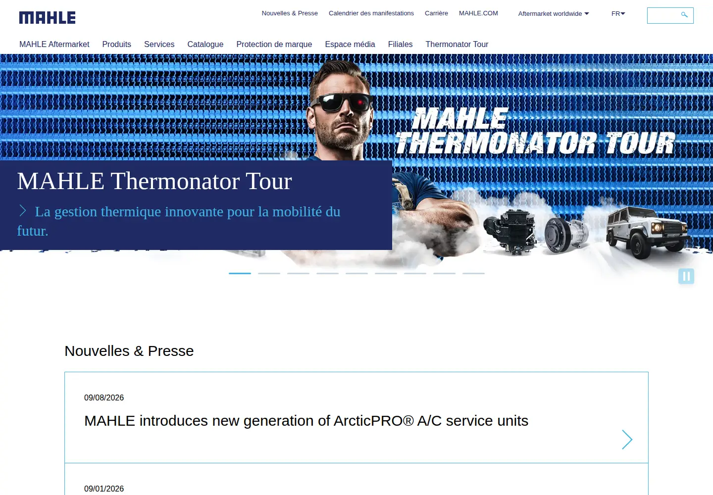 Screenshot of mahle-aftermarket.com