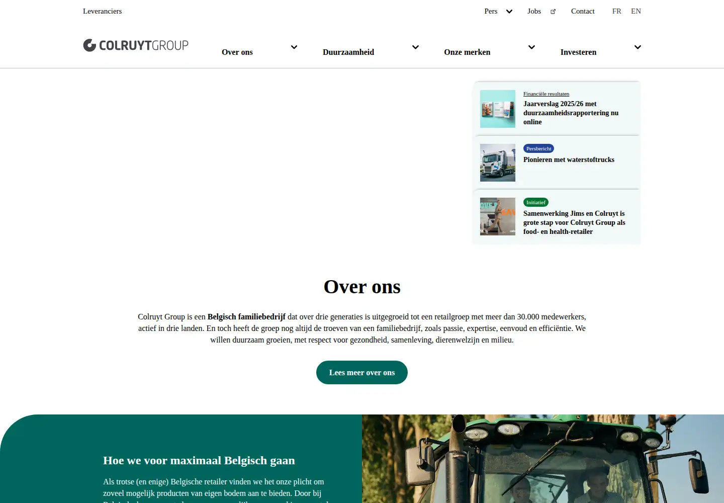 Screenshot of colruytgroup.com