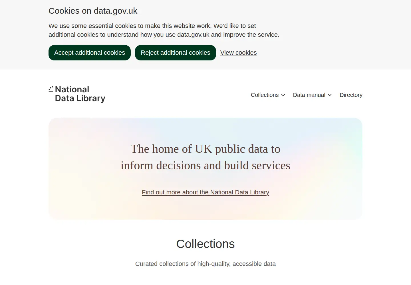 Screenshot of data.gov.uk