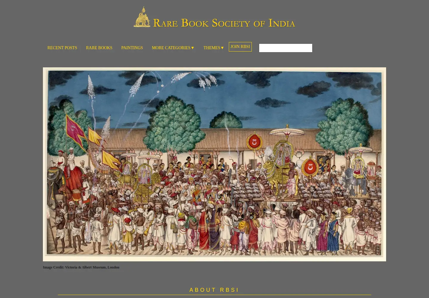 Screenshot of rarebooksocietyofindia.org