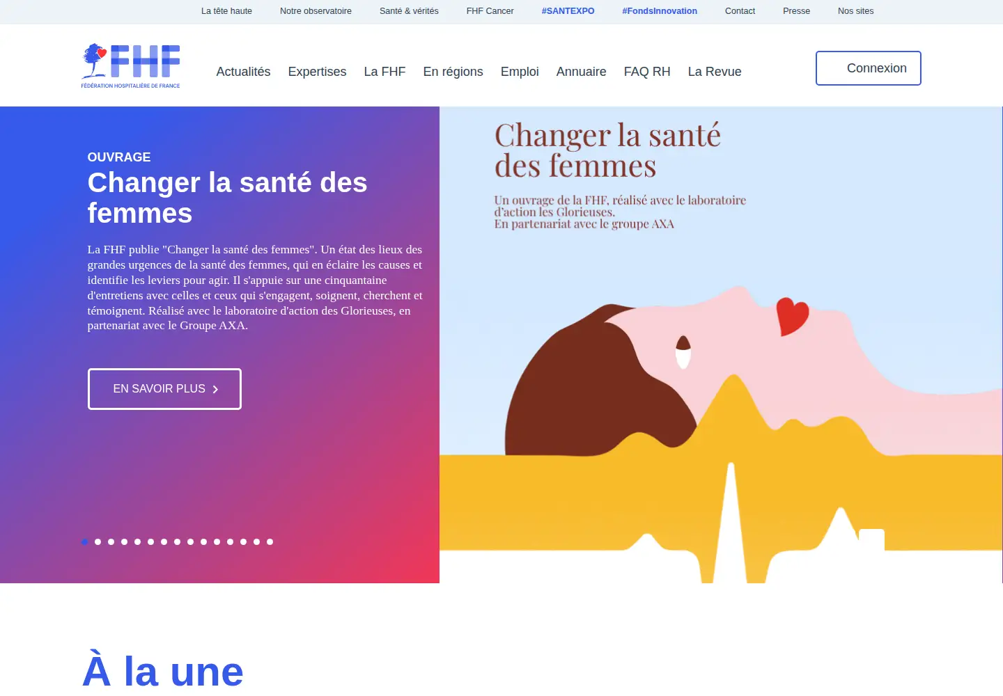 Captured homepage of fhf.fr in the current scan