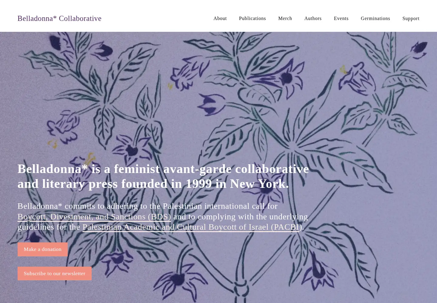 Screenshot of belladonnaseries.org