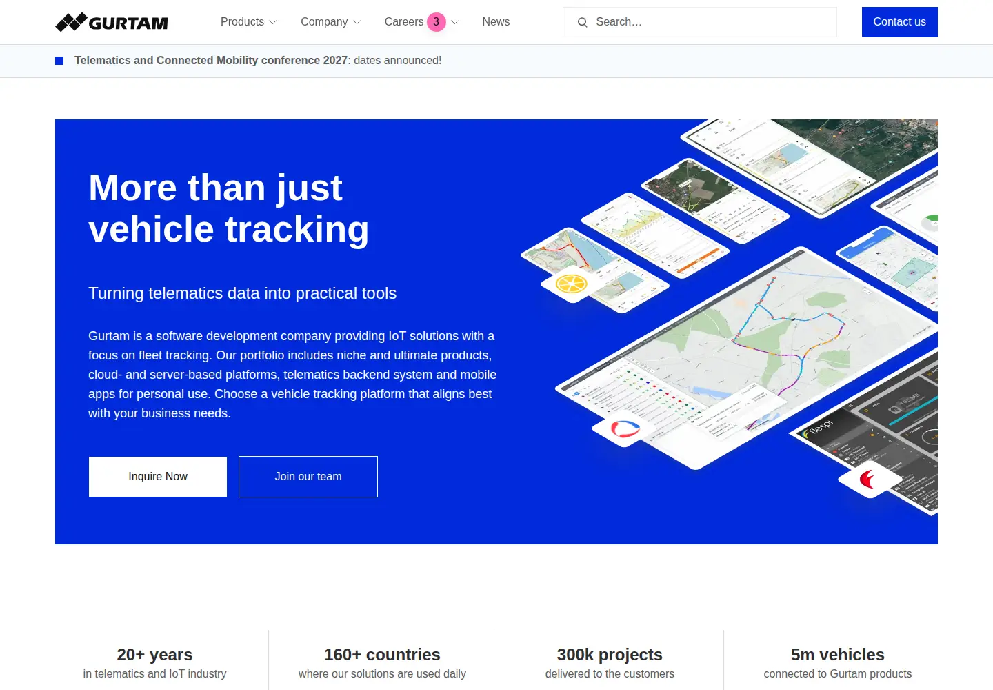 Screenshot of gurtam.com