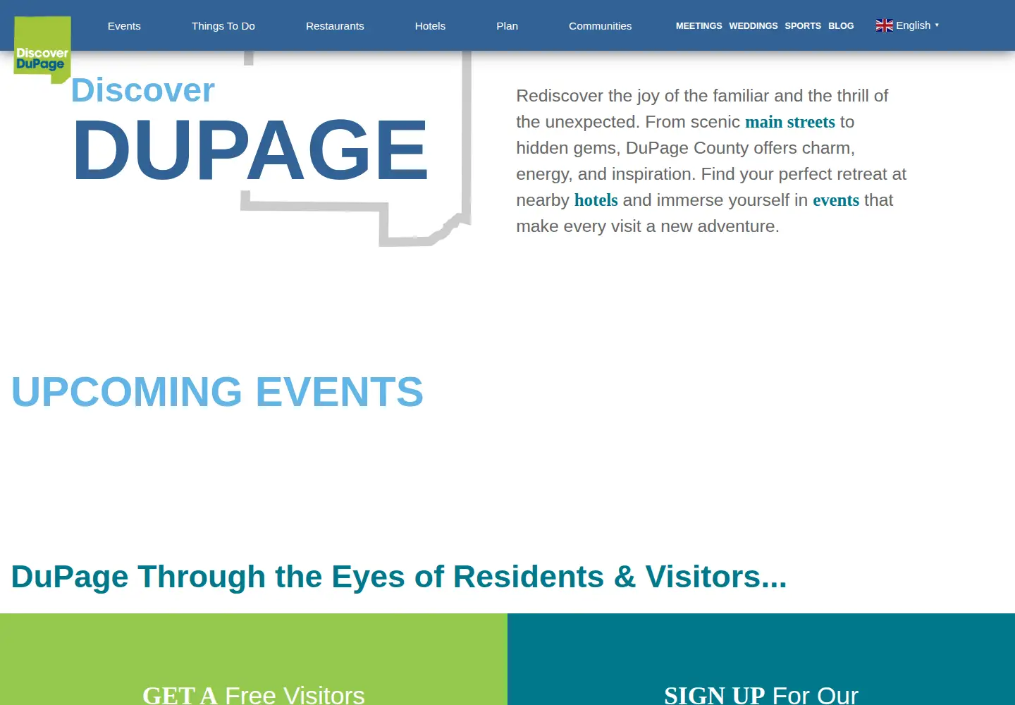 Screenshot of discoverdupage.com