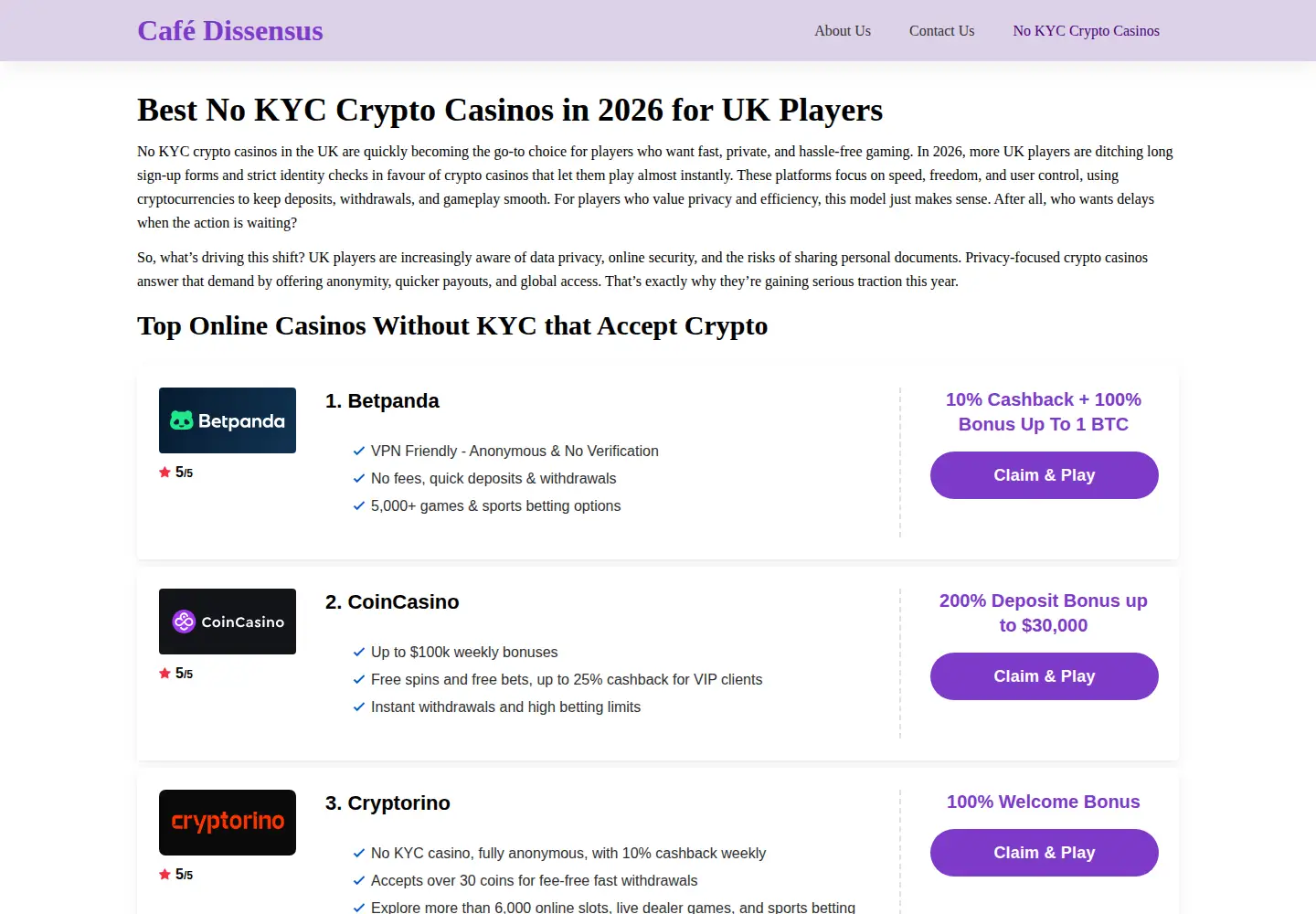 Screenshot of cafedissensus.com