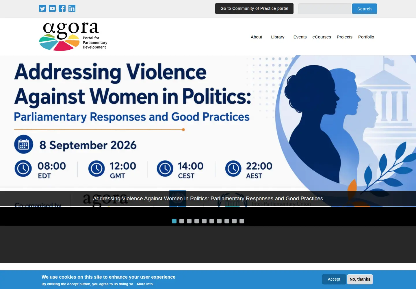 Screenshot of agora-parl.org