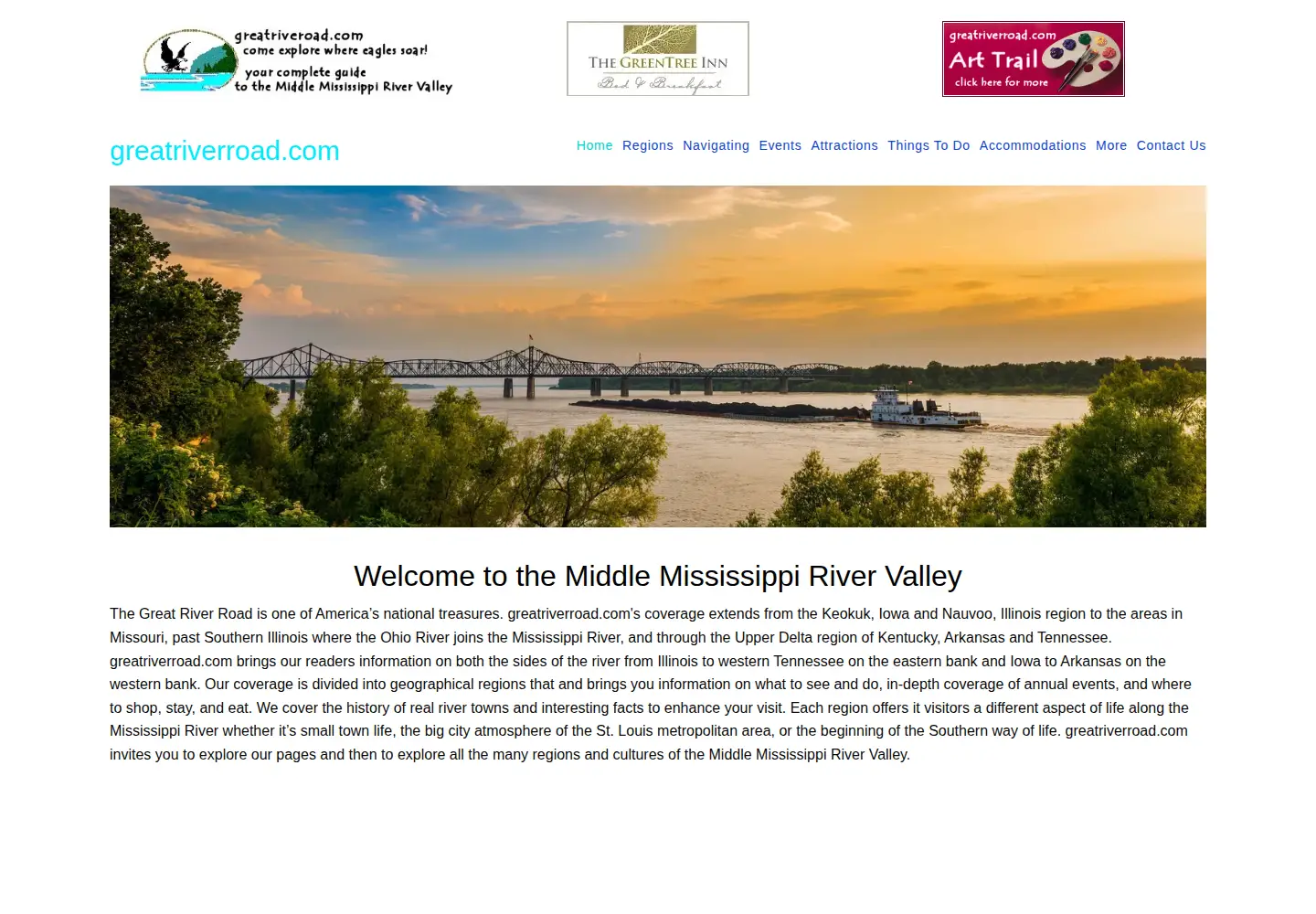 Screenshot of greatriverroad.com