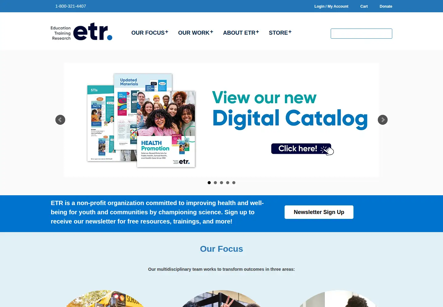 Screenshot of etr.org