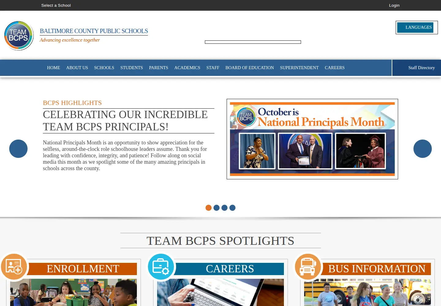 Screenshot of bcps.org