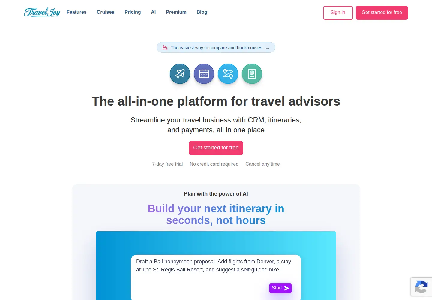 Screenshot of traveljoy.com