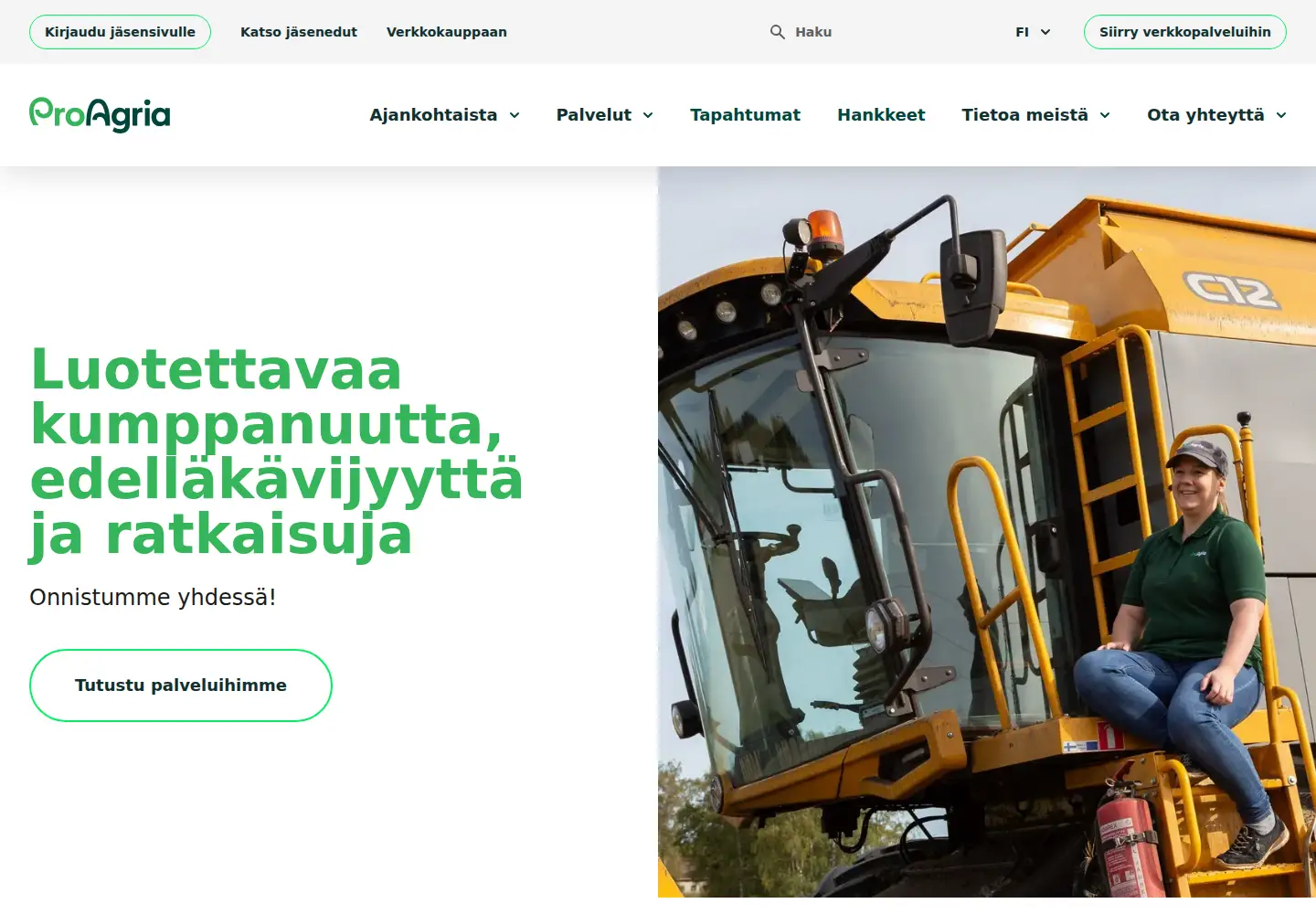 Screenshot of proagria.fi