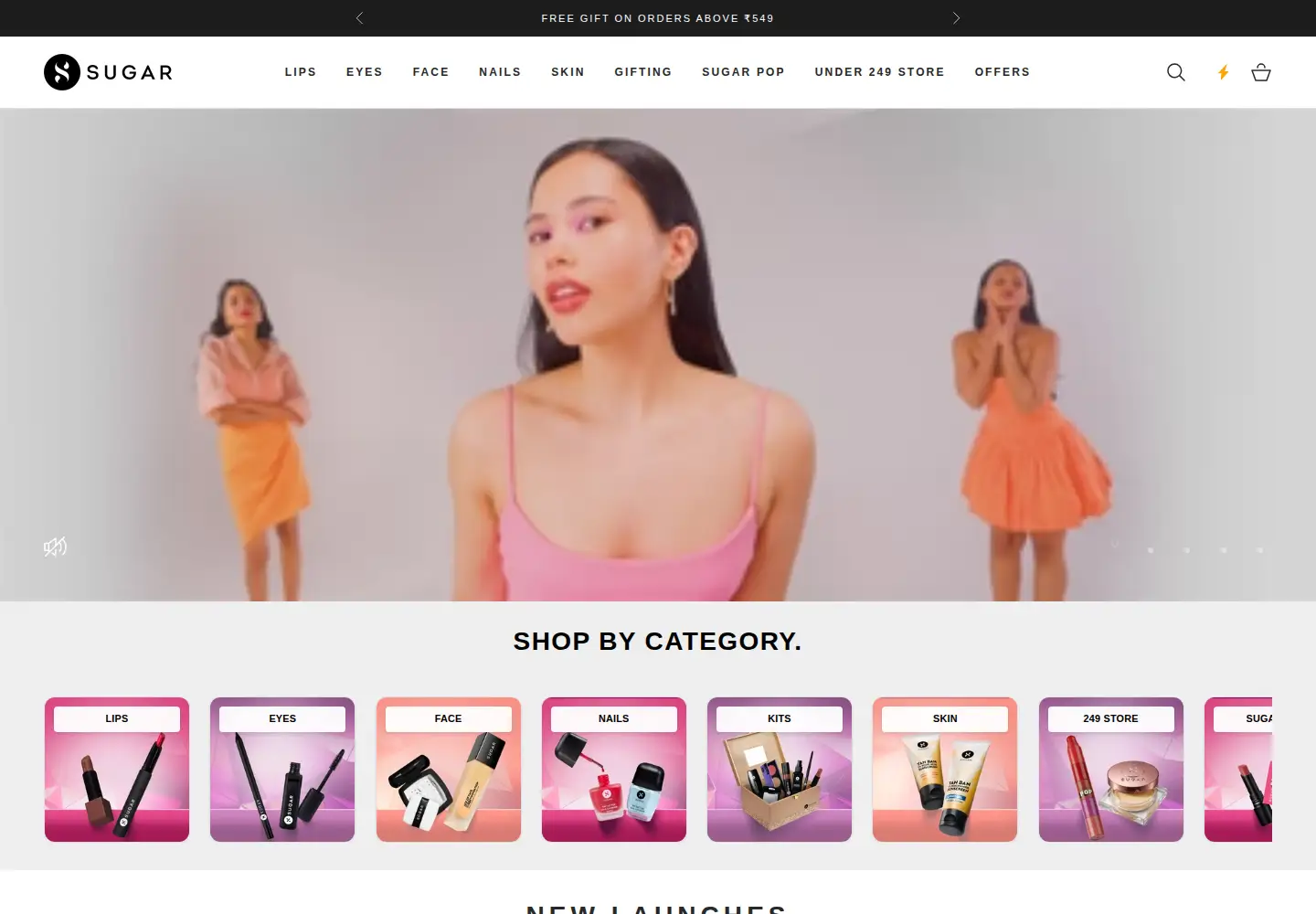 Screenshot of sugarcosmetics.com