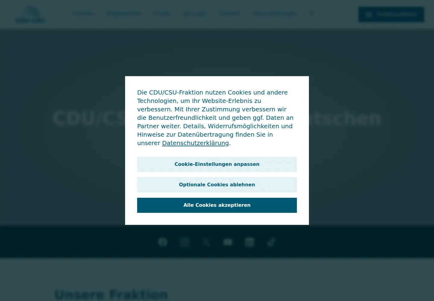 Screenshot of cducsu.de