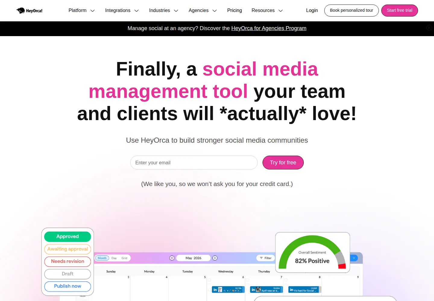 Screenshot of heyorca.com