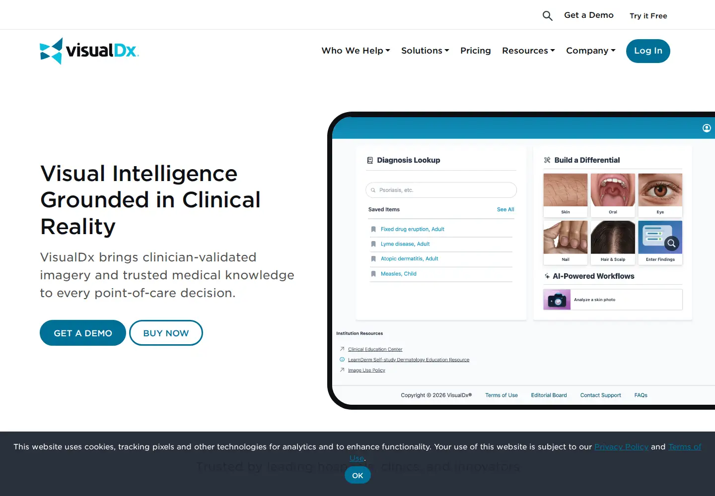Screenshot of visualdx.com