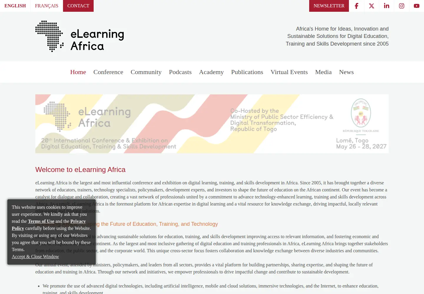 Screenshot of elearning-africa.com