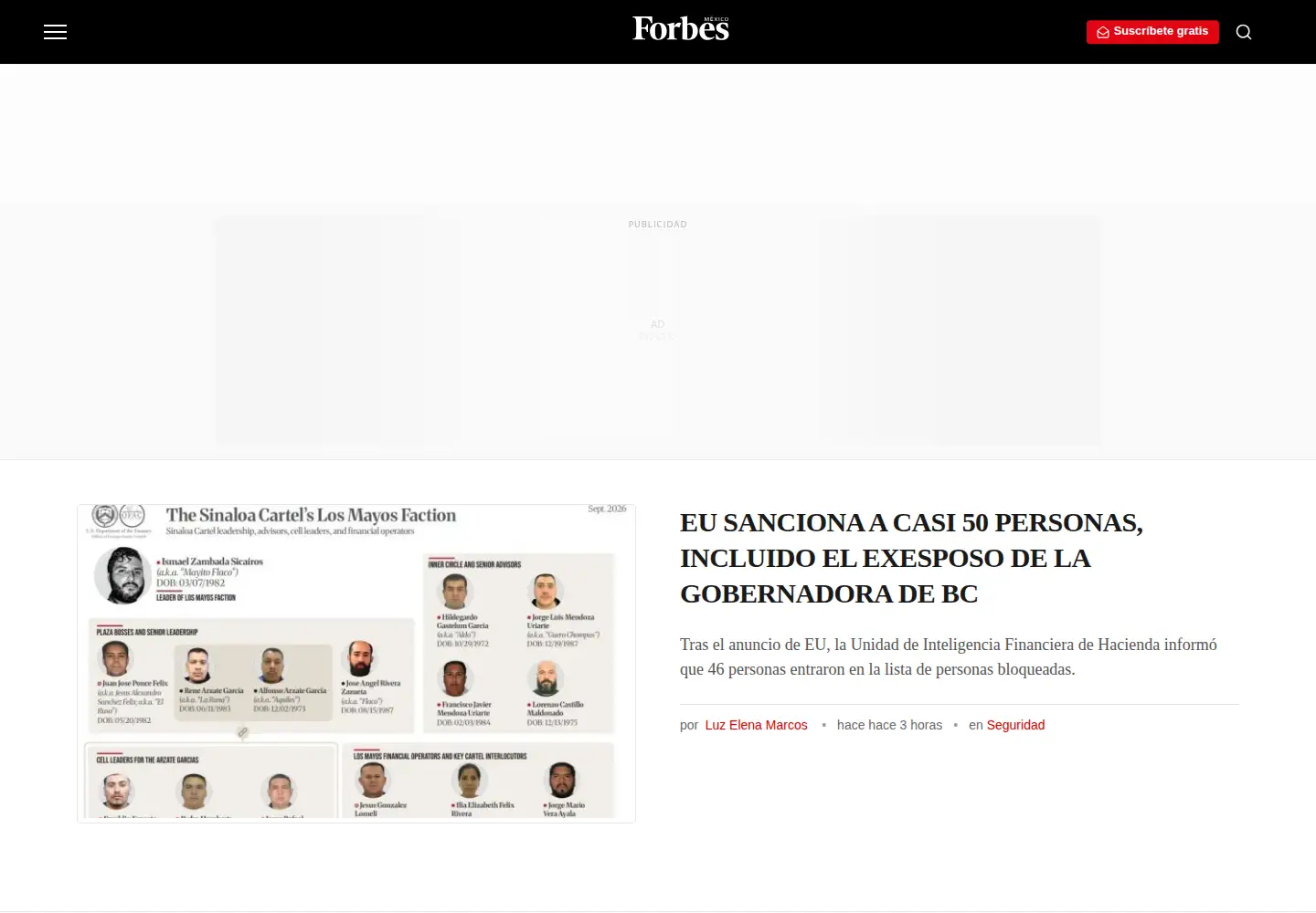 Screenshot of forbes.com.mx