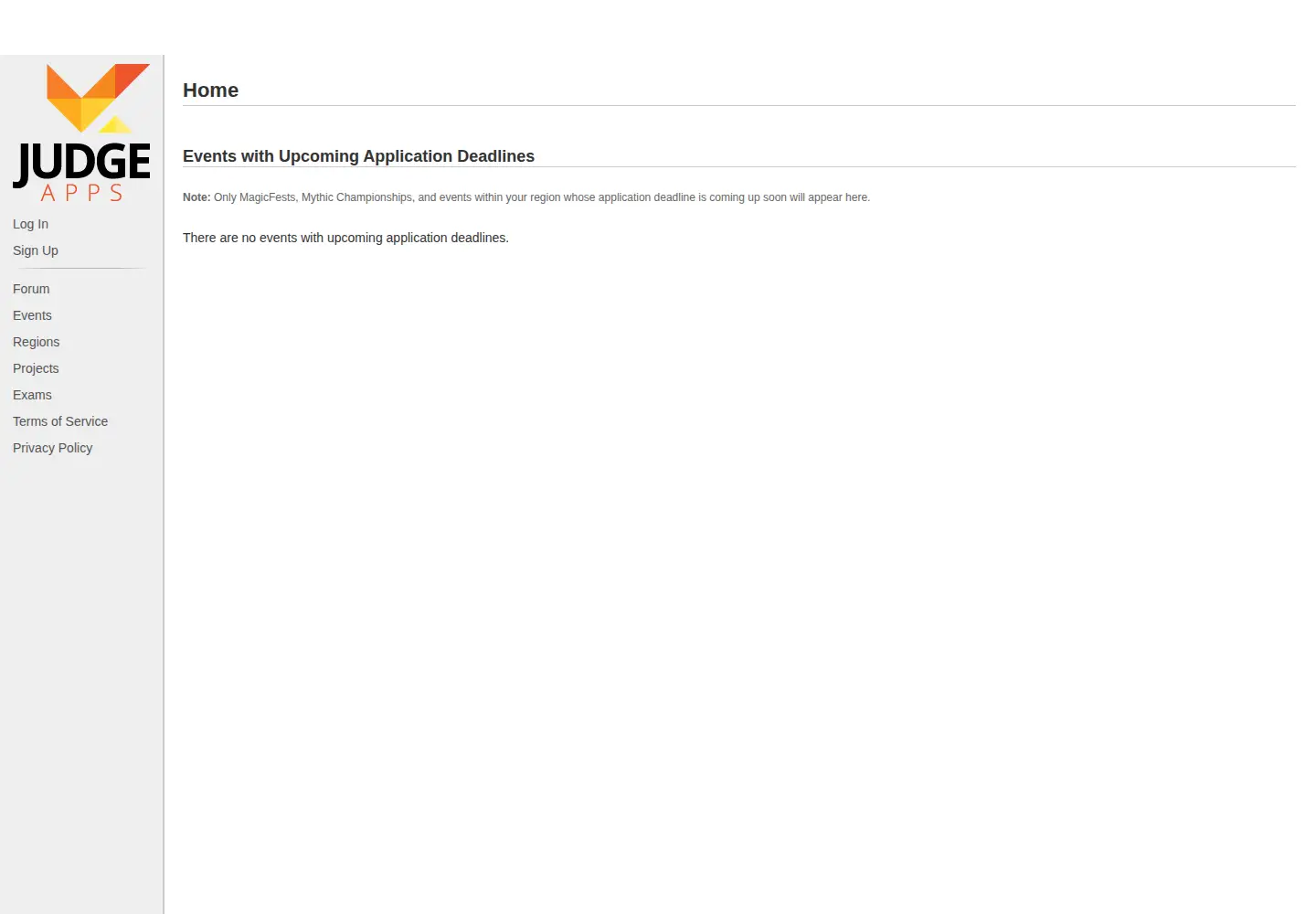 Screenshot of magicjudges.org