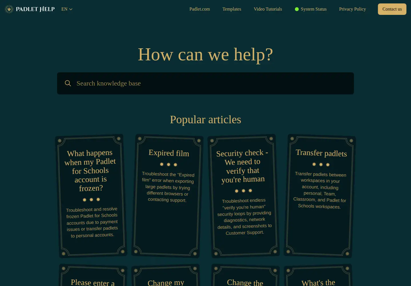 Screenshot of padlet.help
