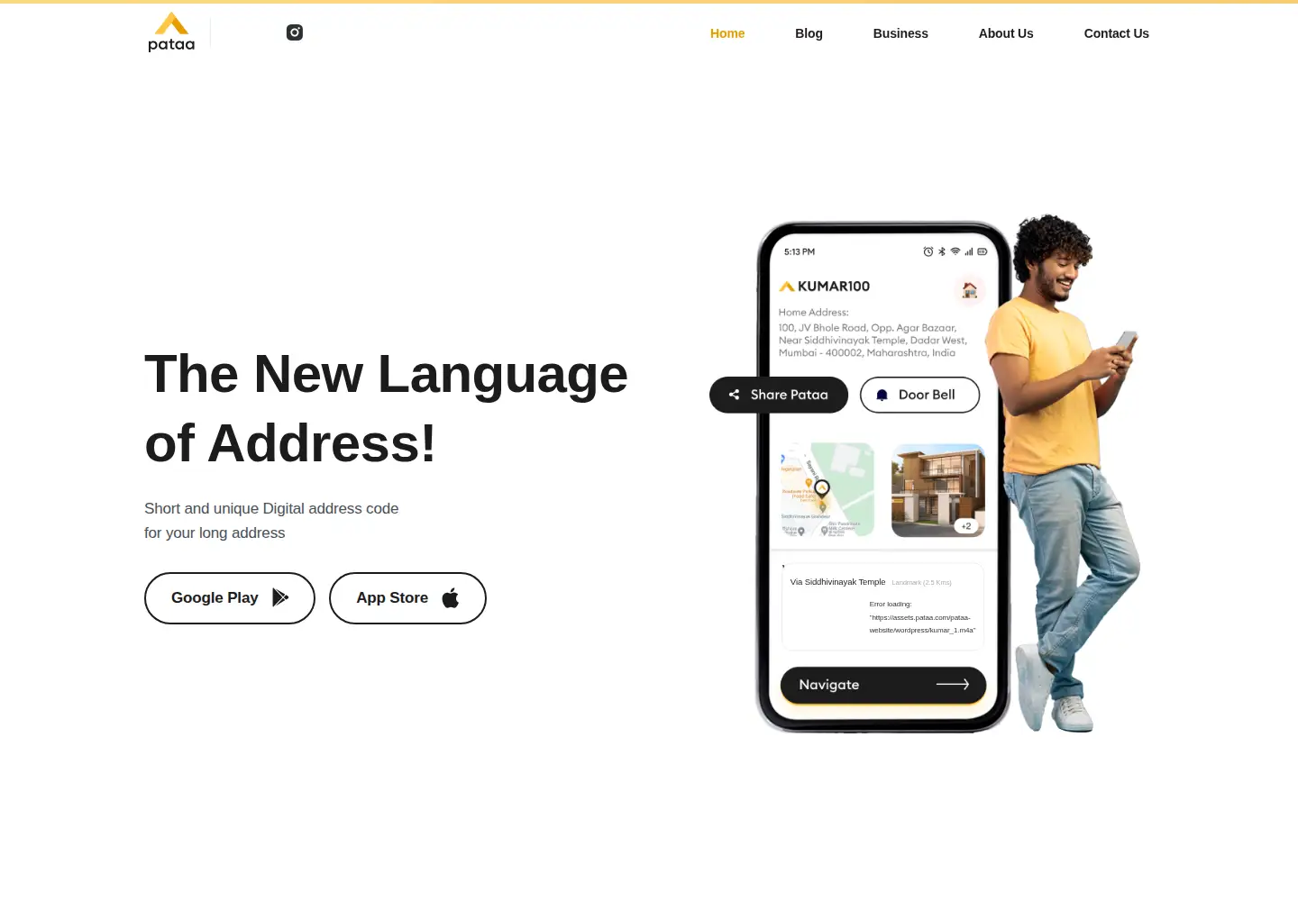 Screenshot of pataa.com