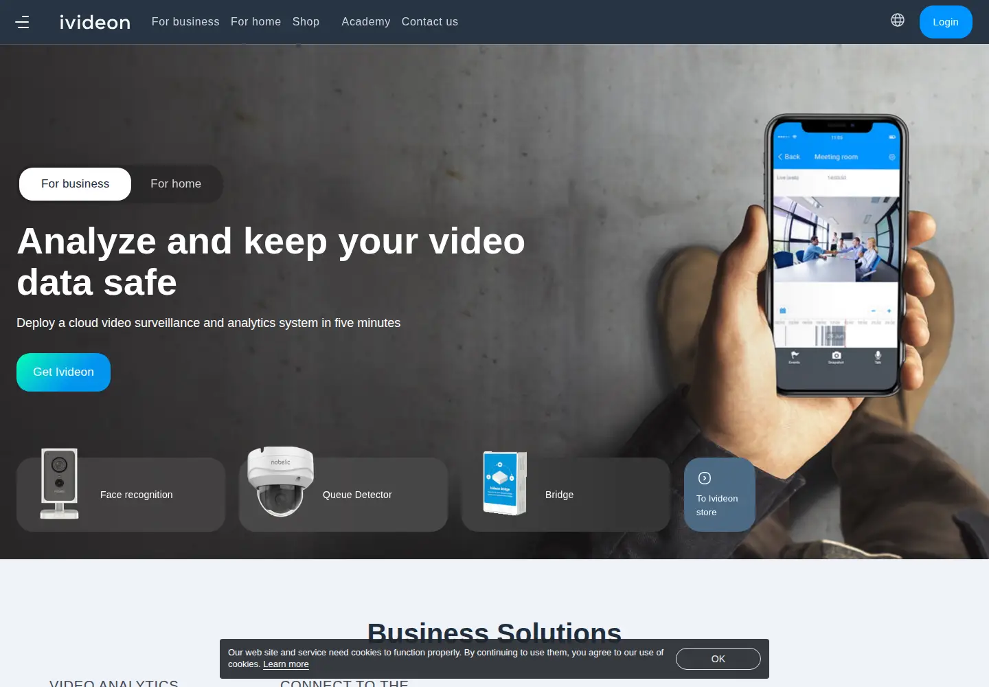Screenshot of ivideon.com