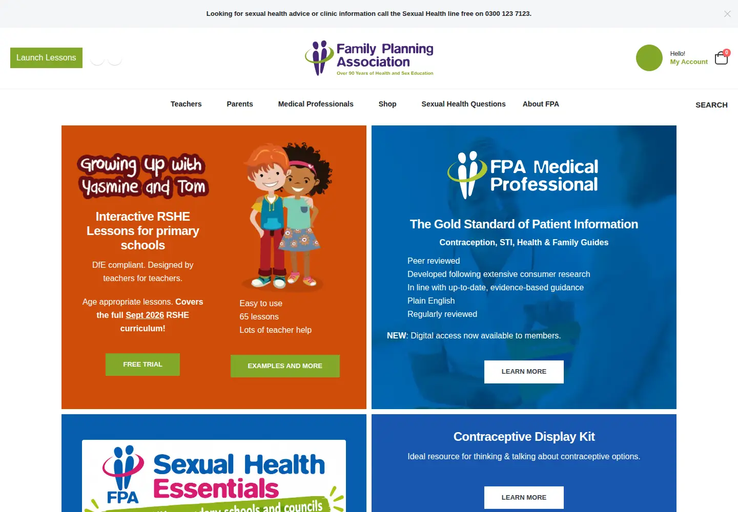 Screenshot of fpa.org.uk