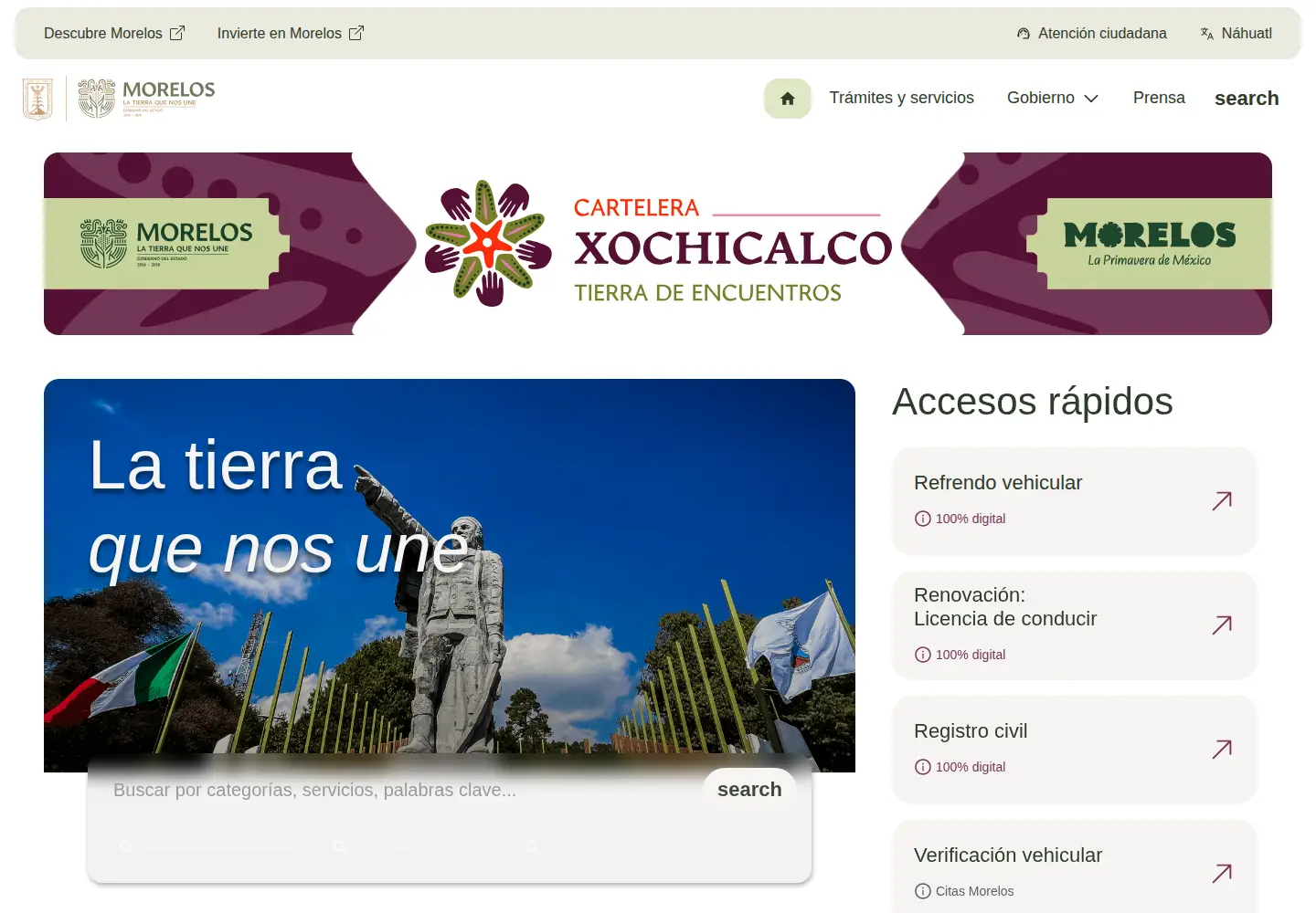 Screenshot of morelos.gob.mx
