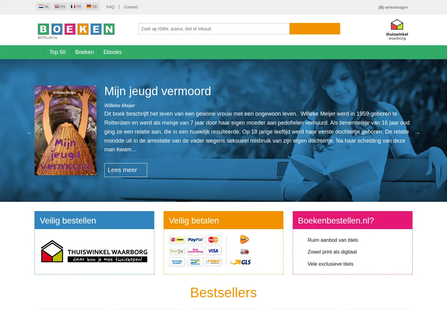 Screenshot of boekenbestellen.nl