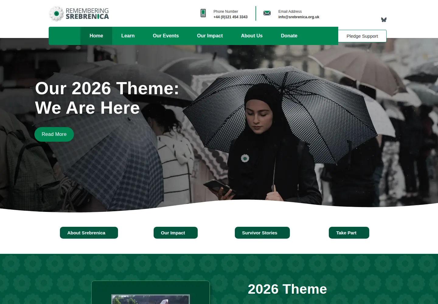 Screenshot of srebrenica.org.uk