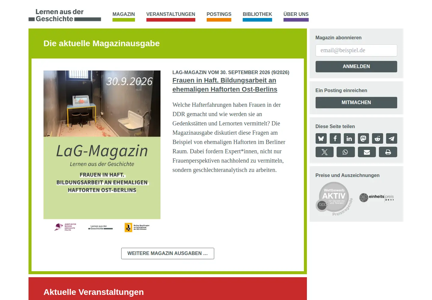 Screenshot of lernen-aus-der-geschichte.de