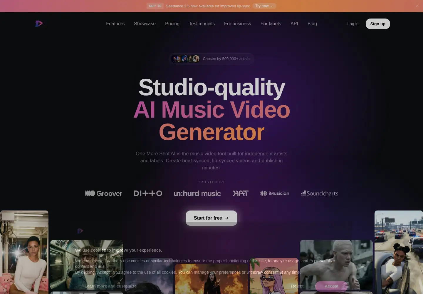 Screenshot of onemoreshot.ai