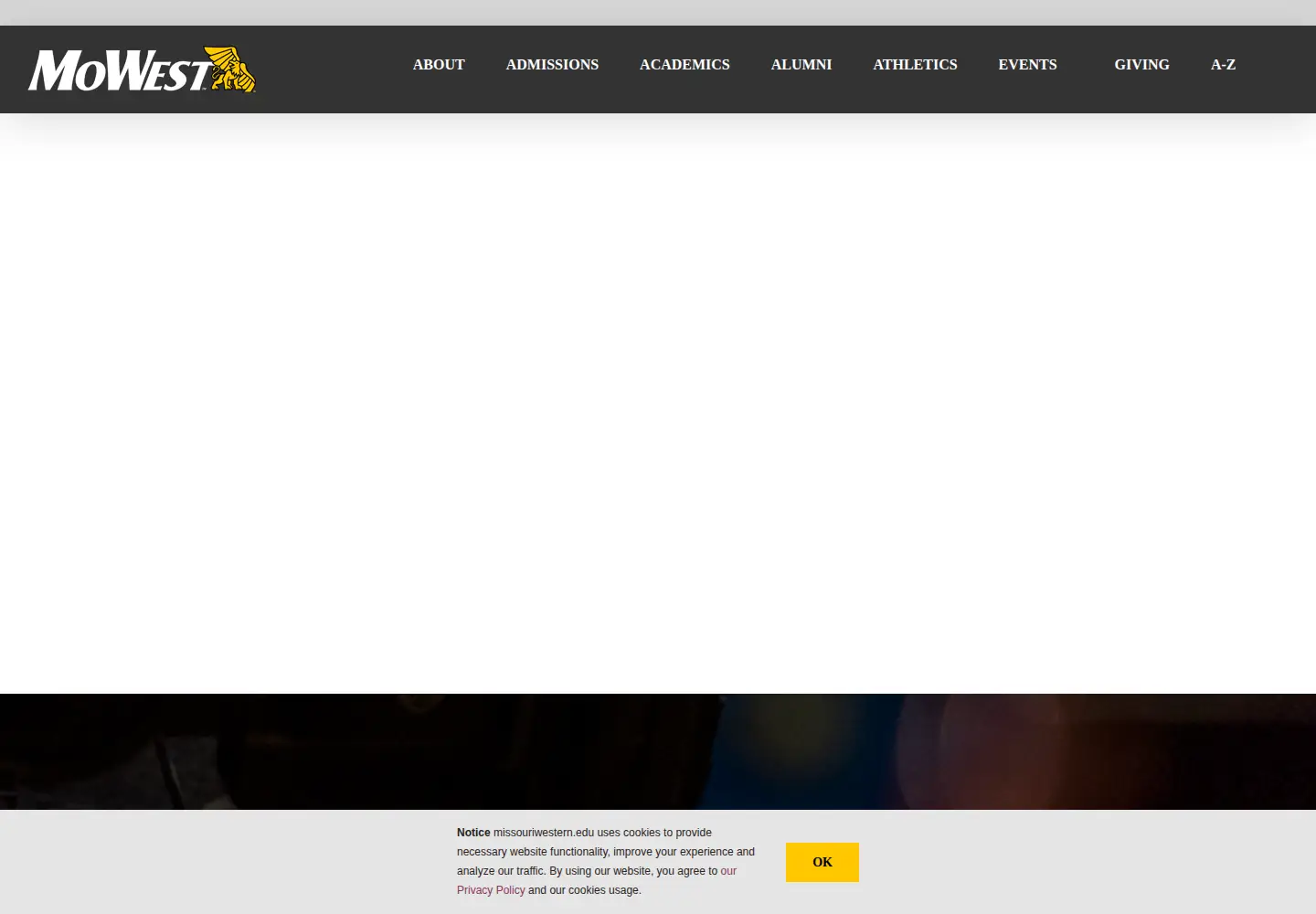 Screenshot of missouriwestern.edu
