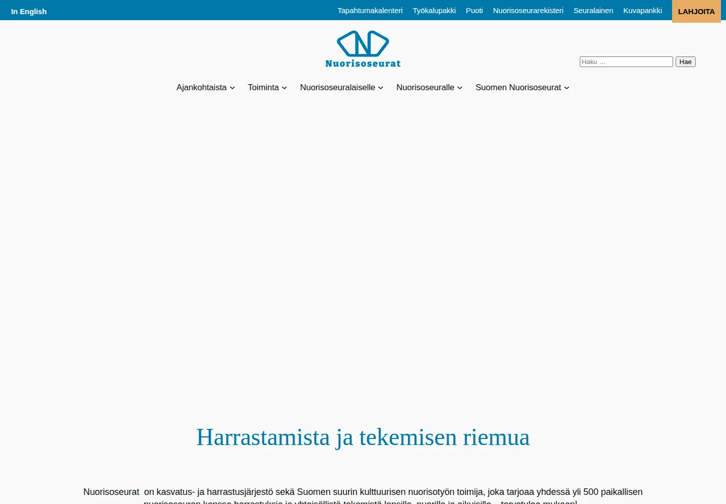 Screenshot of nuorisoseurat.fi