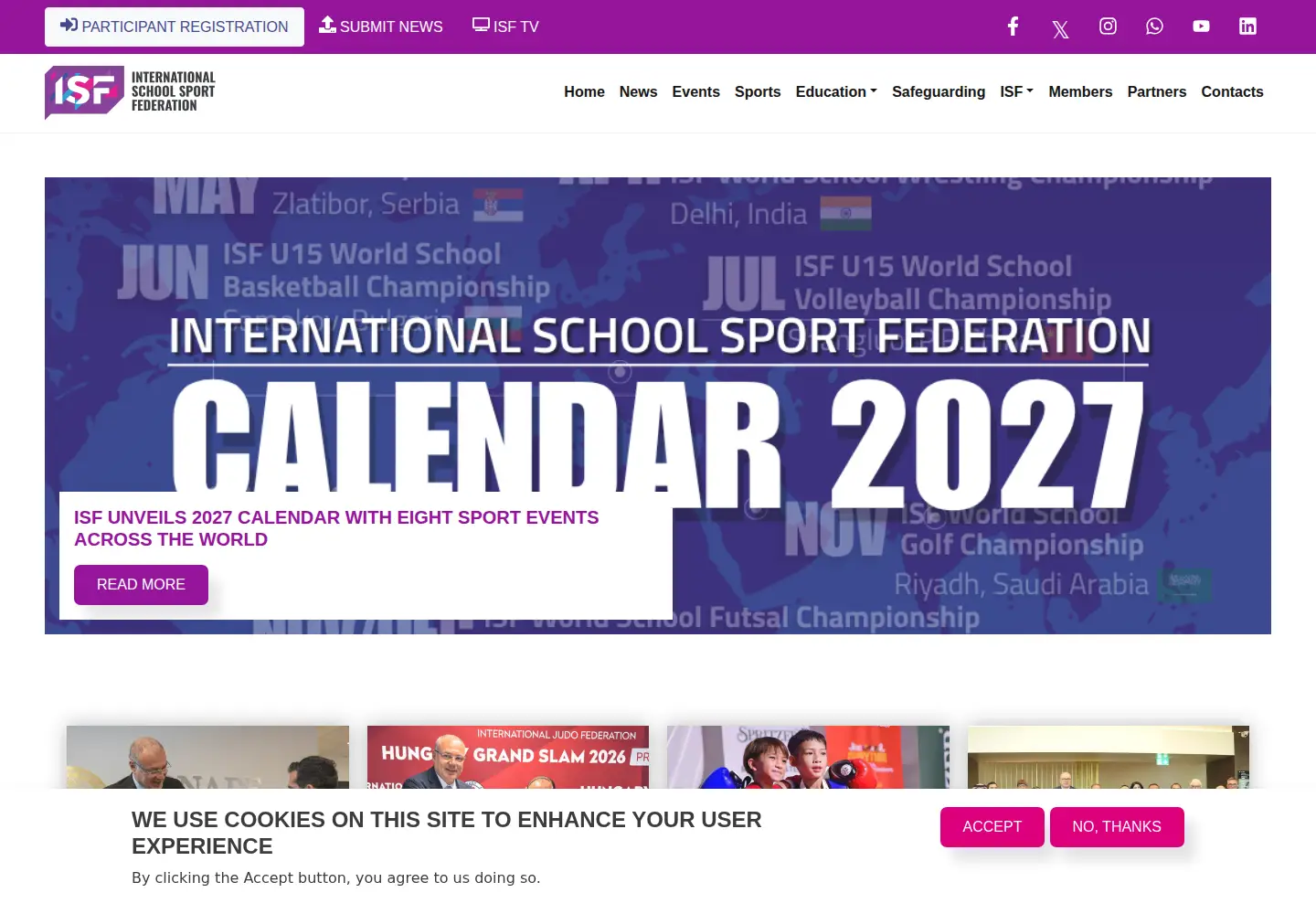 Screenshot of isfsports.org