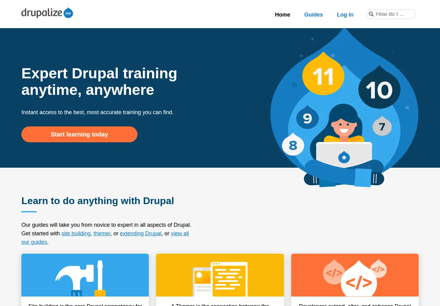 Screenshot of drupalize.me